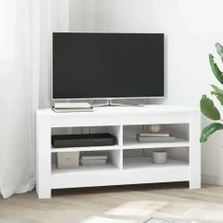 Tv-Meubels*vidaXL HoekTVKast 102 x 40,5 x 45 cm Bewerkt hout Wit