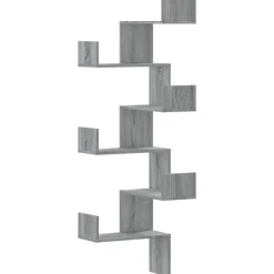 Boekenkasten & Wandplanken*vidaXL Hoekwandschap 45x45x147 cm bewerkt hout eikenkleur Grijs sonoma