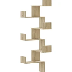 Hoekwandschap 45x45x147 cm bewerkt hout kleurig>vidaXL Discount