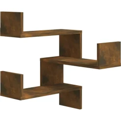 Boekenkasten & Wandplanken*vidaXL Hoekwandschap 40x40x50 cm bewerkt hout kleurig Gerookt eiken