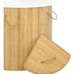Hoekwasmand 60 L bamboe>vidaXL
