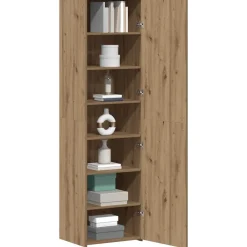 Kasten & Opbergmeubelen*vidaXL Hoge kast 2 pcs Artisan Eiken 50 x 42,5 x 185 cm artisanaal eikenkleurig