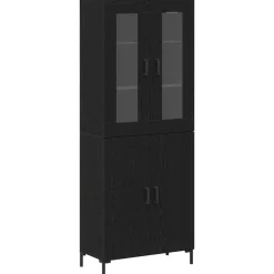 Hoge kast 2 pcs 69,5 x 34 x 180 cm Bewerkt hout>vidaXL Clearance