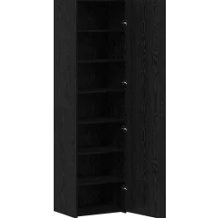 Kasten & Opbergmeubelen*vidaXL Hoge kast 2 pcs 50 x 42,5 x 185 cm Zwart eiken