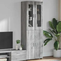 Hoge kast FLORIN 60 x 35 x 182 cm Bewerkt hout>vidaXL Online