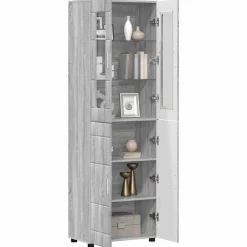 Hoge kast FLORIN 60 x 35 x 182 cm Bewerkt hout><noscript><img width=