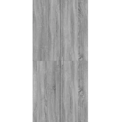 Hoge kast 80x35x180 cm bewerkt hout eikenkleurig><noscript><img width=