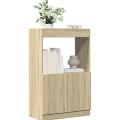 Boekenkasten & Wandplanken*vidaXL Hoge kast 63x33x100 cm bewerkt hout kleurig Sonoma eiken