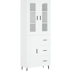 Hoge kast 69,5x34x180 cm bewerkt hout>vidaXL Best