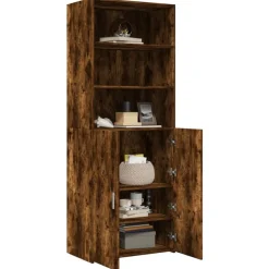 Kasten & Opbergmeubelen*vidaXL Hoge kast 70x42,5x185 cm bewerkt hout kleurig Gerookt eiken