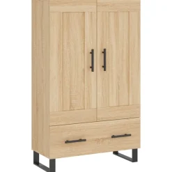 Kasten & Opbergmeubelen*vidaXL Hoge kast 69,5x31x115 cm bewerkt hout kleurig Sonoma eiken