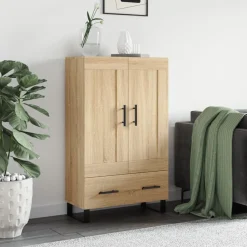 Kasten & Opbergmeubelen*vidaXL Hoge kast 69,5x31x115 cm bewerkt hout kleurig Sonoma eiken