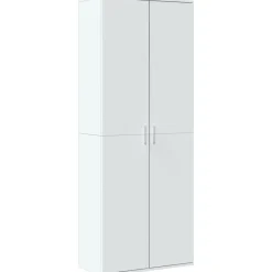 Kasten & Opbergmeubelen*vidaXL Hoge kast 70x35x180 cm bewerkt hout Wit