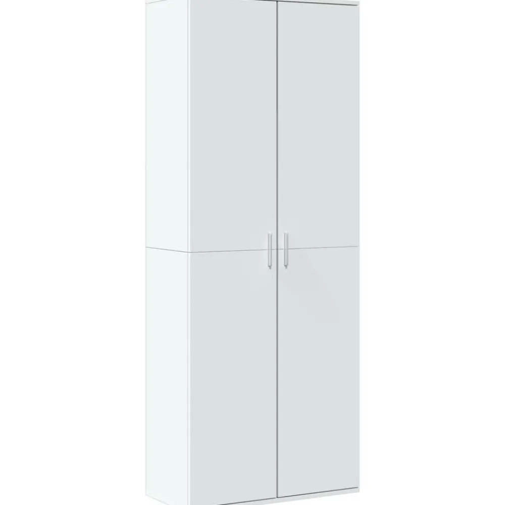 Kasten & Opbergmeubelen*vidaXL Hoge kast 70x35x180 cm bewerkt hout Wit