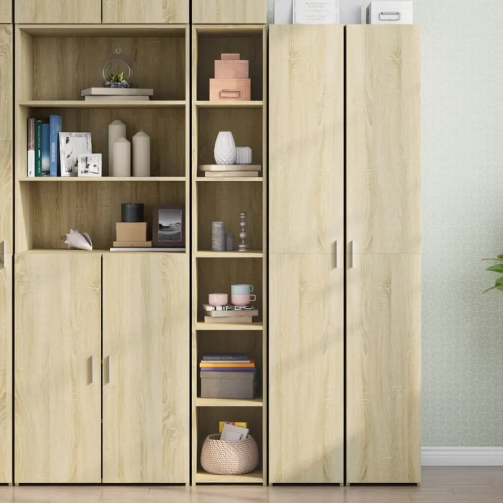 Kasten & Opbergmeubelen*vidaXL Hoge kast 30x41x185 cm bewerkt hout kleurig Sonoma eiken