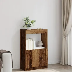 Boekenkasten & Wandplanken*vidaXL Hoge kast 63x33x100 cm bewerkt hout kleurig Oud hout