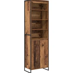 Kasten & Opbergmeubelen*vidaXL Hoge Kasten 2 pcs 60 x 36 x 200 cm Bewerkt hout Oud hout