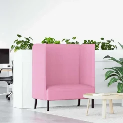 Banken*vidaXL Hoge Rug Bank 101cm Stof Roze