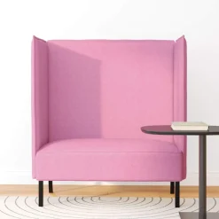 Banken*vidaXL Hoge Rug Bank 101cm Stof Roze