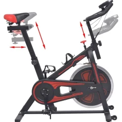 Hometrainer met hartslagsensoren en rood><noscript><img width=