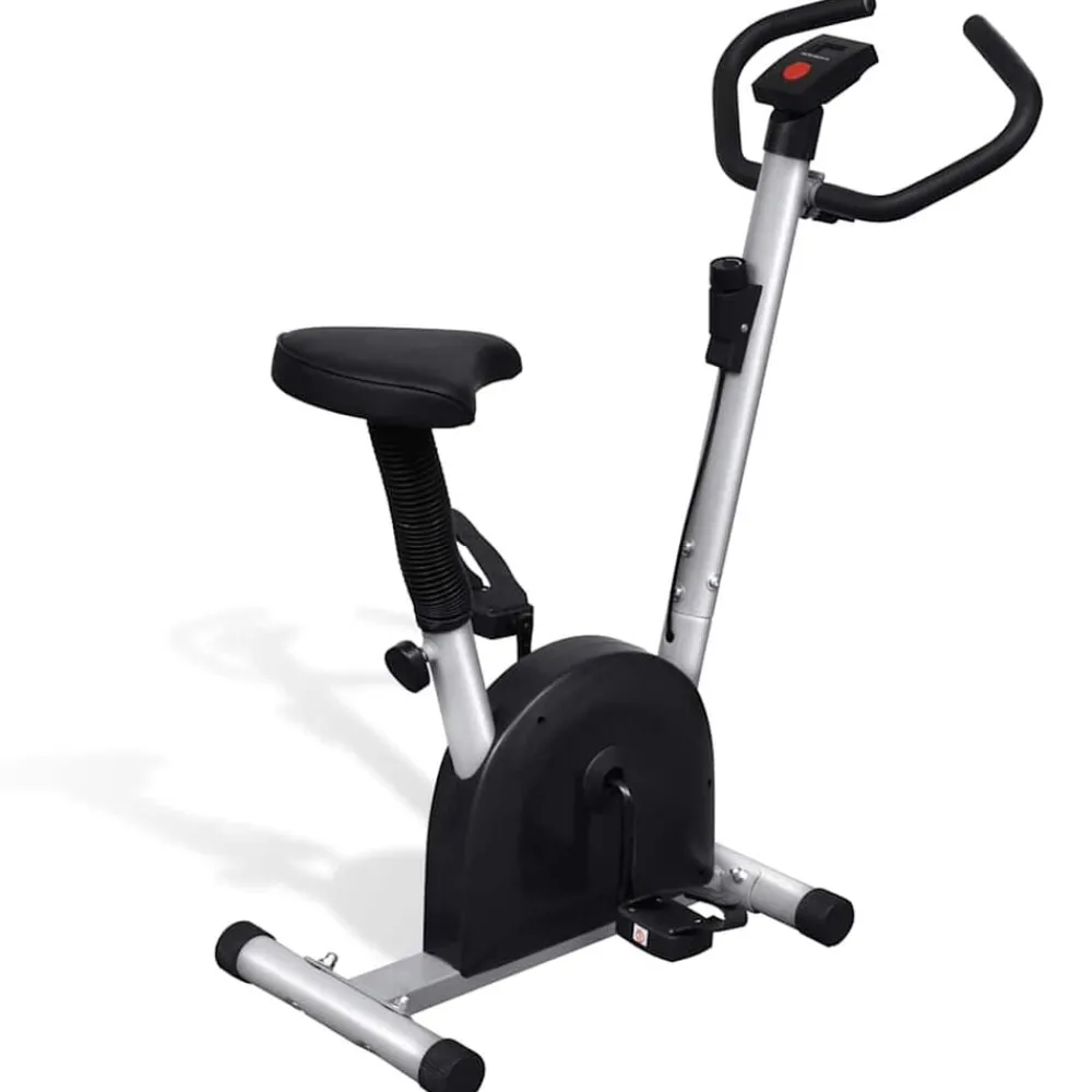 Fitness*vidaXL Hometrainer met zadel Zwart