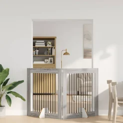 Huisdierbenodigdheden*vidaXL Honden Playpen 2 pcs 100 x 100 cm Grijze Sonoma