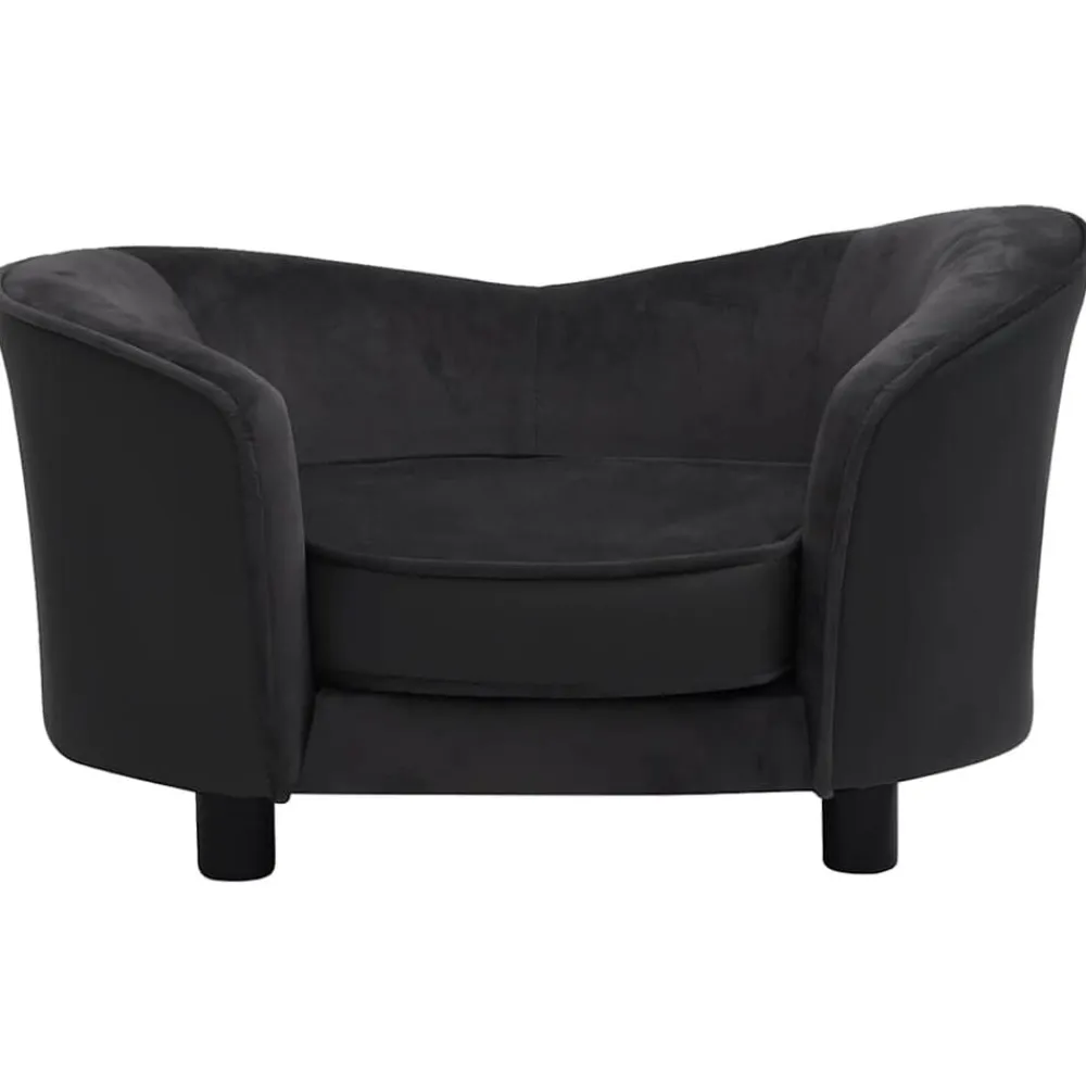 Hondenbank 69x49x40 cm pluche en kunstleer>vidaXL New