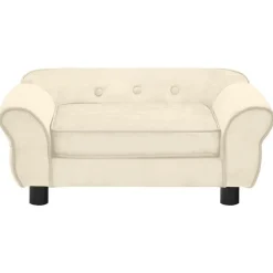 Huisdierbenodigdheden*vidaXL Hondenbank 72x45x30 cm pluche crèmekleurig Crème