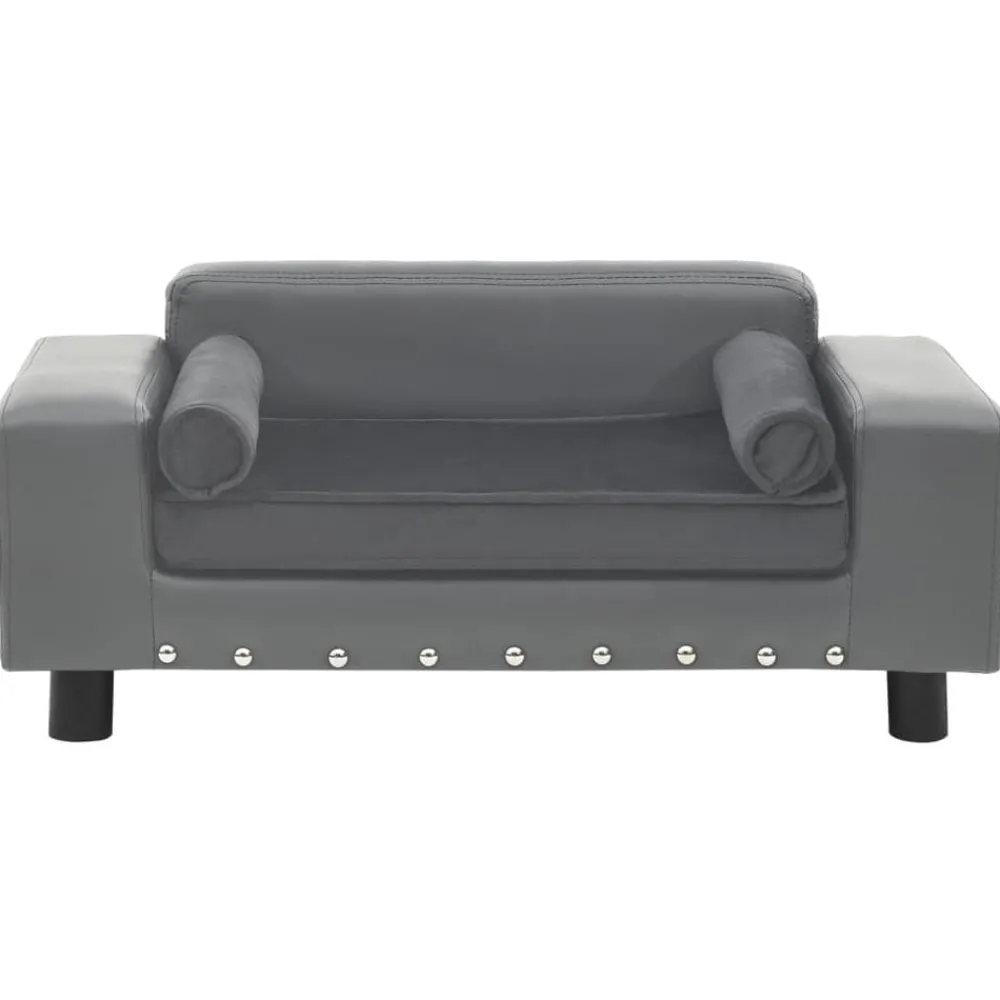 Hondenbank 81x43x31 cm pluche en kunstleer>vidaXL Discount