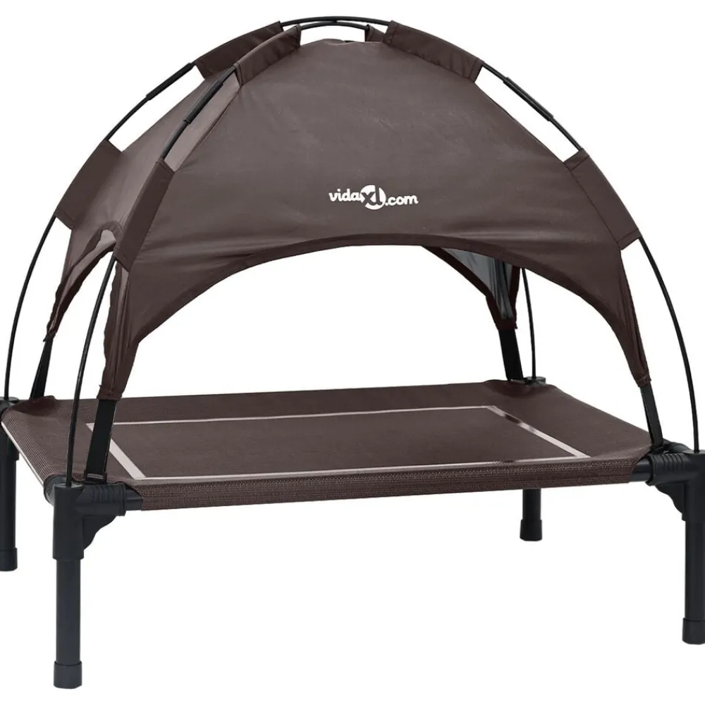 Huisdierbenodigdheden*vidaXL Hondenbed 63 x 49,5 x 60 cm Staal Bruin