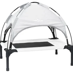 Huisdierbenodigdheden*vidaXL Hondenbed 62 x 48 x 61 cm Staal Zilvergrijs