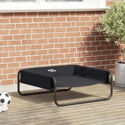 Huisdierbenodigdheden*vidaXL Hondenbed 75 x 75 x 30 cm Staal Zwart