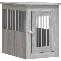 Huisdierbenodigdheden*vidaXL Hondenbench 45x62x59 cm bewerkt hout Grijs sonoma