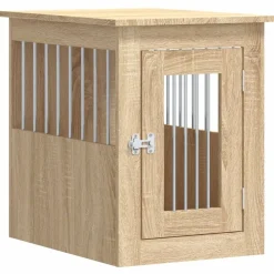 Huisdierbenodigdheden*vidaXL Hondenbench 45x62x59 cm bewerkt hout kleurig Sonoma eiken