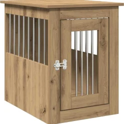 Huisdierbenodigdheden*vidaXL Hondenbench 45x62x59 cm bewerkt hout artisanaal eikenkleurig