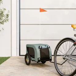 Hondenfietstrailer oxford stof en ijzer en zwart>vidaXL