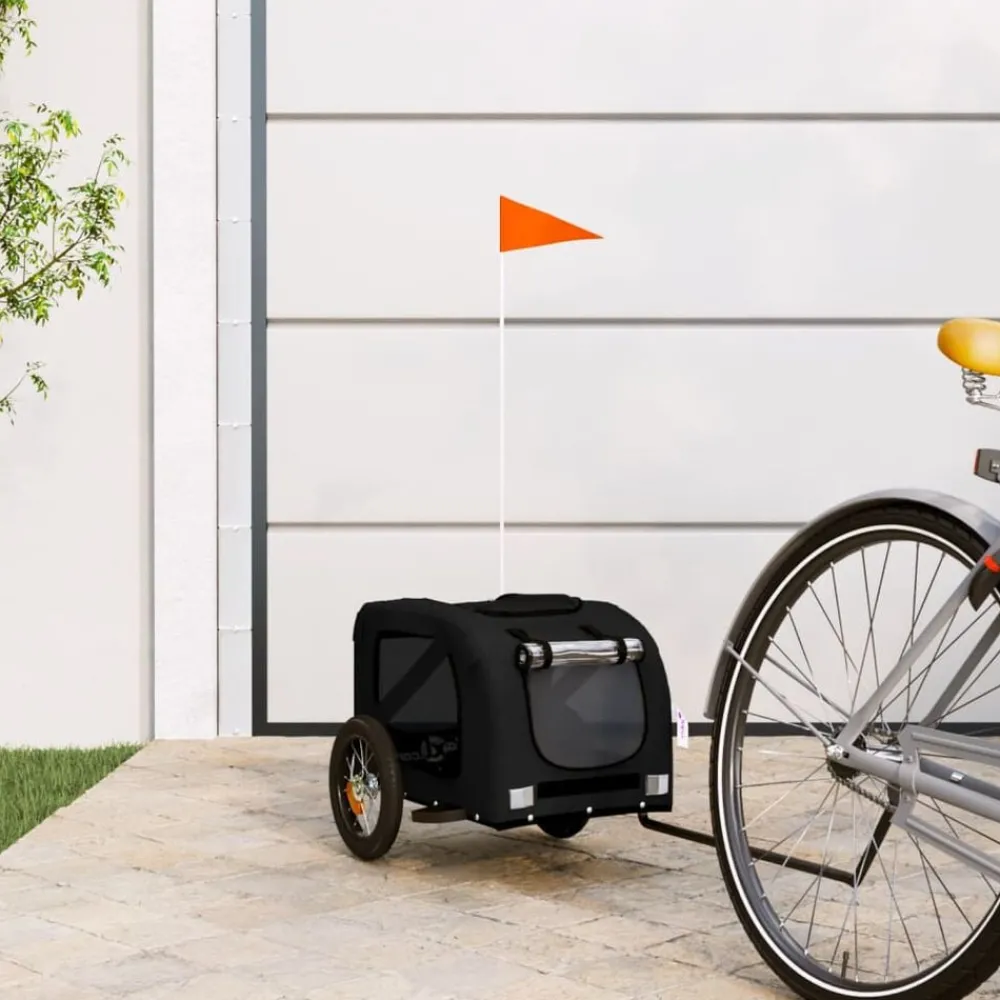 Hondenfietstrailer oxford stof en ijzer>vidaXL Online