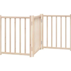 Huisdierbenodigdheden*vidaXL Hondenhek inklapbaar 3 panelen 150 cm massief vurenhout Naturel
