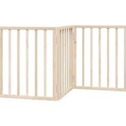 Huisdierbenodigdheden*vidaXL Hondenhek opvouwbaar 3 panelen 150 cm populierenhout Naturel