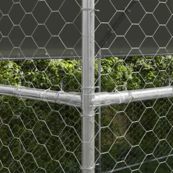 Hondenhok 2 pcs Zilver 4 x 2 x 2 m Gegalvaniseerd staal><noscript><img width=