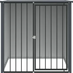 Huisdierbenodigdheden*vidaXL Hondenhok met dak 110x103x109 cm gegalvaniseerd staal zwart