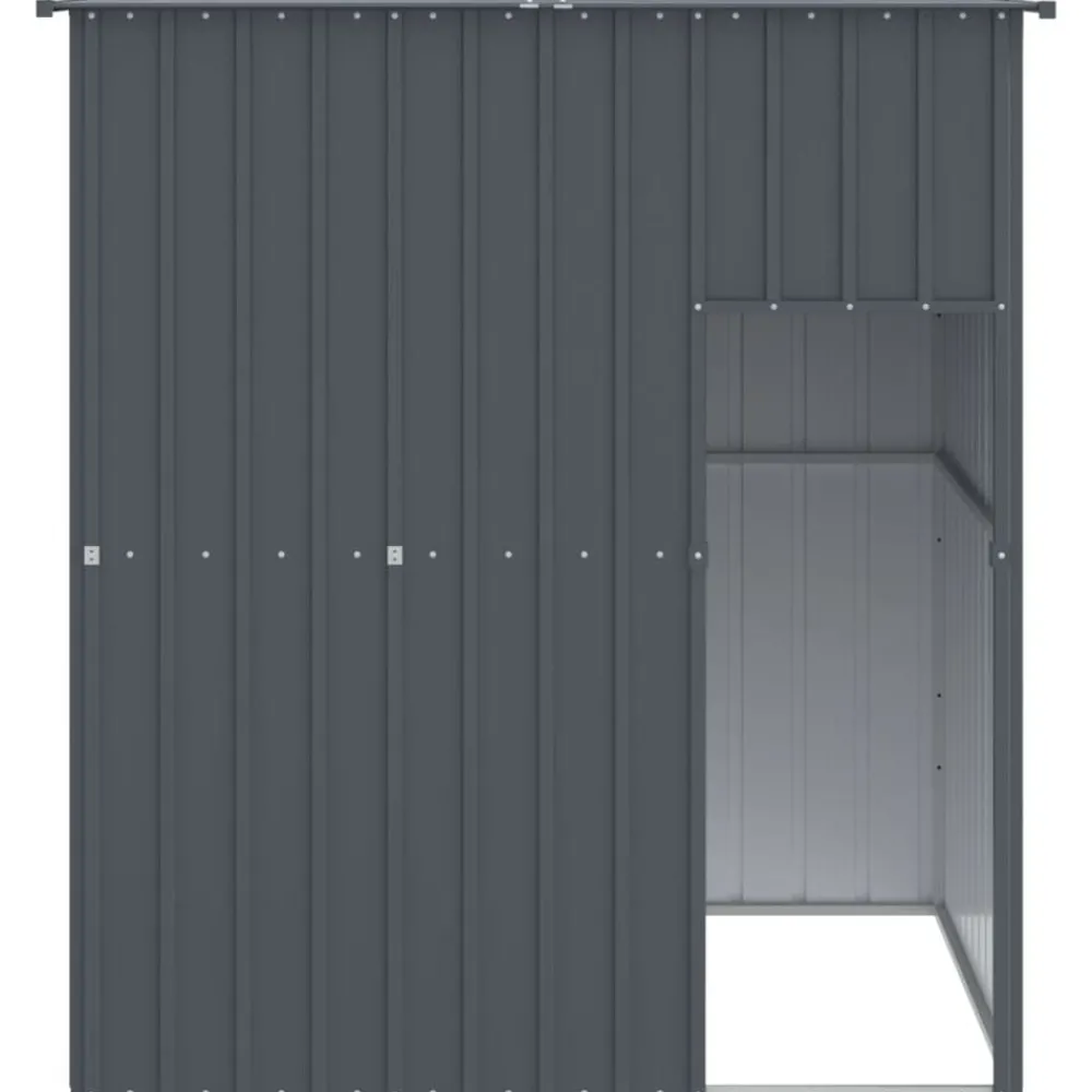 Huisdierbenodigdheden*vidaXL Hondenhok met dak 165x153x181 cm gegalvaniseerd staal Antraciet