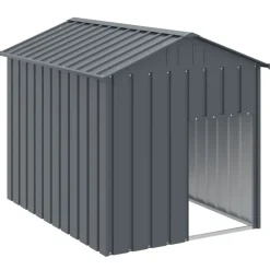 Hondenhok met dak 117x153x123 cm gegalvaniseerd staal antraciet>vidaXL Clearance