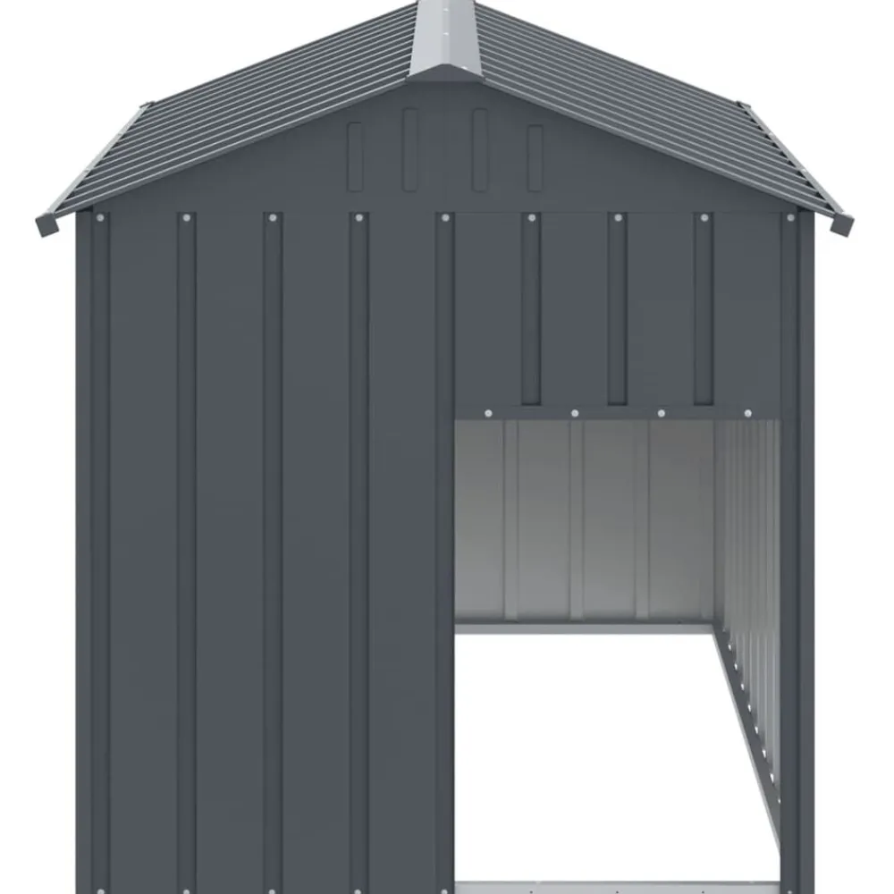 Hondenhok met dak 117x153x123 cm gegalvaniseerd staal antraciet>vidaXL Clearance