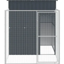 Huisdierbenodigdheden*vidaXL Hondenhok met ren 165x251x181 cm gegalvaniseerd staal Antraciet