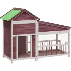Huisdierbenodigdheden*vidaXL Hondenhok 143x60,5x109 cm massief grenenhout kleurig Mokka