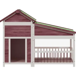 Huisdierbenodigdheden*vidaXL Hondenhok 143x60,5x109 cm massief grenenhout kleurig Mokka