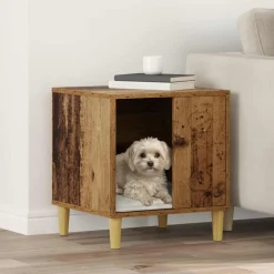 Hondenhuis Oudhout 44 x 42 x 49 cm Bewerkt hout>vidaXL Best