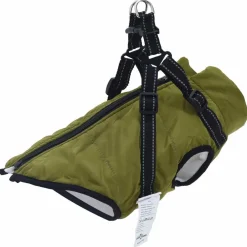 Huisdierbenodigdheden*vidaXL Hondenjas Legergroen L28 Fleece en polyester Leger groen