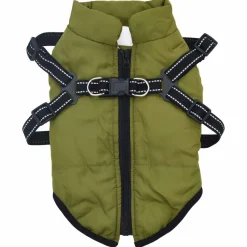 Huisdierbenodigdheden*vidaXL Hondenjas Legergroen L28 Fleece en polyester Leger groen